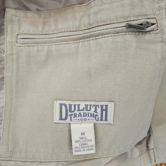 Duluth Trading Fire Hose Presentation Field Jacket Mens Size M Tan 2 Button - Picture 6 of 6